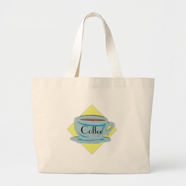 Coffee Kopp Tote Bag Jumbo Tygkasse (Framsidan)