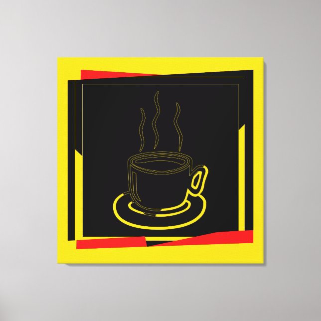 Coffee kopp Vintage Wrapped Canvas (Framsida)