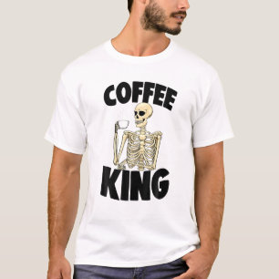 Coffee Kung Caffeine Funny Women Coffee Skeleton T Shirt