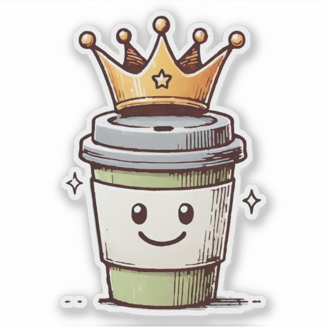Coffee Kung Kawaii Klistermärken (Framsida)