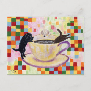 Coffee Labradors Vykort