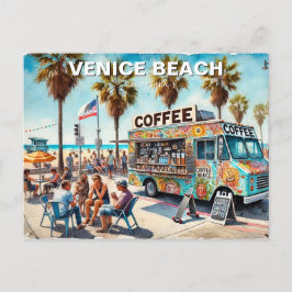 Coffee Lastbil Venice Beach Vykort