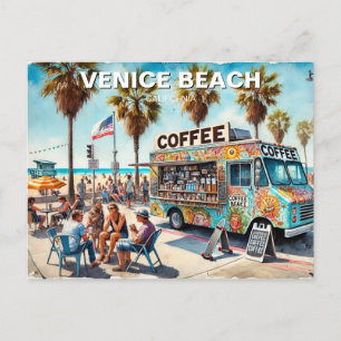 Coffee Lastbil Venice Beach Vykort