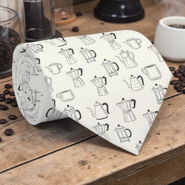 Coffee Latte Lovers Custom Necktie Slips (Skapare uppladdad)