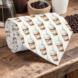 Coffee Latte Lovers Custom Necktie Slips