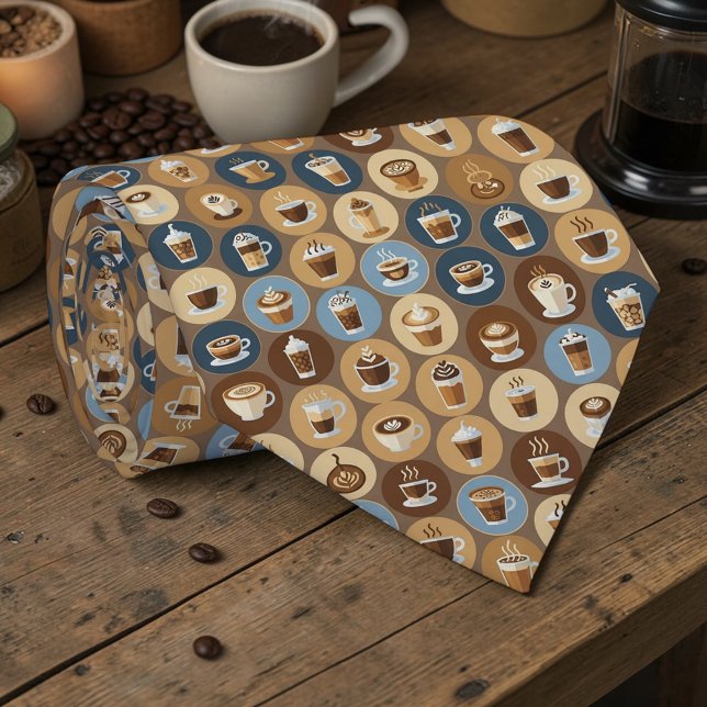 Coffee Latte Lovers Custom Necktie Slips (Skapare uppladdad)