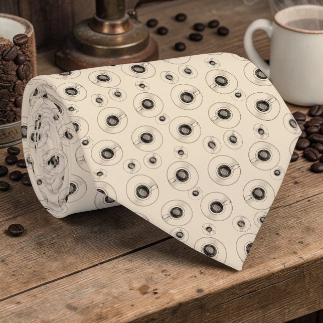 Coffee Latte Lovers Custom Necktie Slips (Skapare uppladdad)