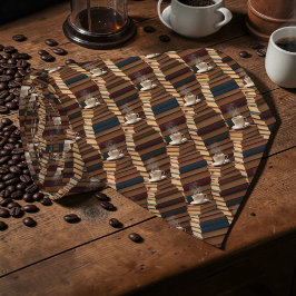 Coffee Latte with Books Custom Necktie Slips