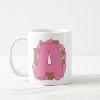 Coffee Letter A: Monogram Initial  Kaffemugg