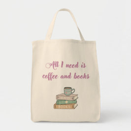 Coffee love book lover bag tygkasse