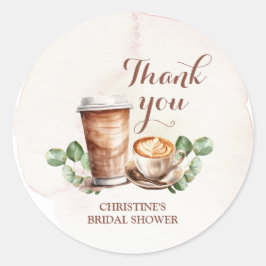 Coffee Love brygger Tack Sticker Runt Klistermärke