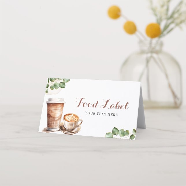 Coffee Love bryggs  Matetikett  App Tidsbeställning Kort (Framsida)