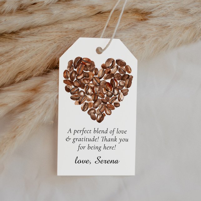 Coffee Love is Brewing Shower Thank You Favor Presentetikett (Skapare uppladdad)