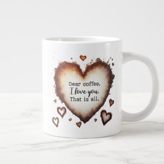 Coffee Love Valentine Gift, Dear Coffee  Jumbo Mugg