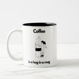 Coffee Lovely Mug, "Hug in a Mug"  Två-Tonad Mugg