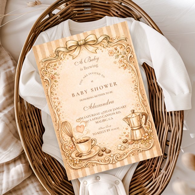 Coffee Lover Baby Shower Inbjudningar (Skapare uppladdad)