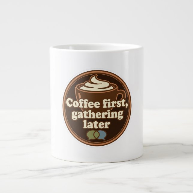 Coffee Lover Daily Ritual Sticker Jumbo Mugg (Framsidan)