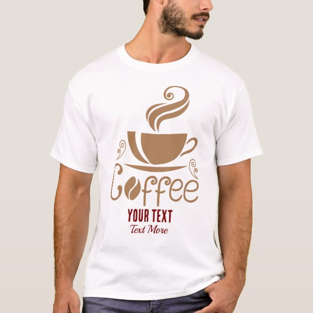 Coffee Lover Design – Minimal Coffee Cup Graphic T Shirt (Framsida)