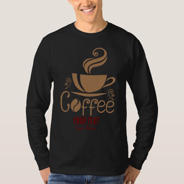 Coffee Lover Design – Minimal Coffee Cup Graphic T Shirt (Framsida)