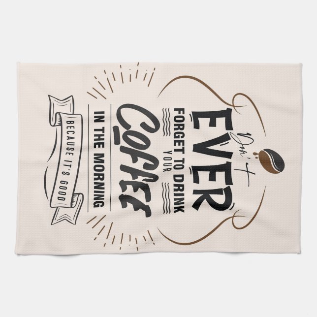 Coffee Lover Drink Your Coffee Kökshandduk (Horisontell)