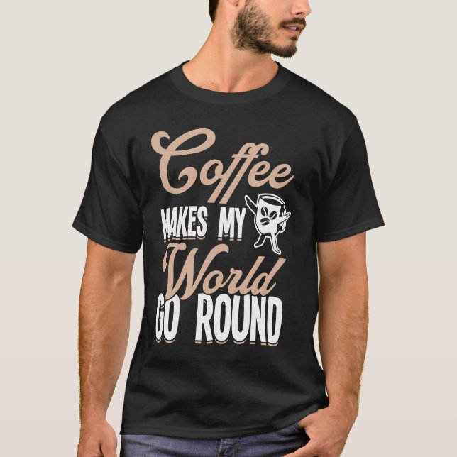 Coffee Lover Espresso Barista Cappuccino Latte Art T Shirt (Framsida)