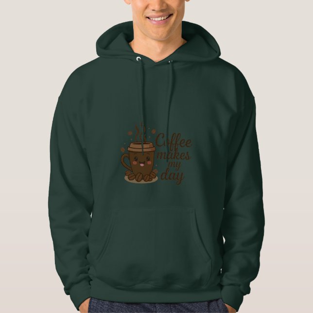 Coffee Lover Hoodie | Cozy Coffee Vibes (Framsida)