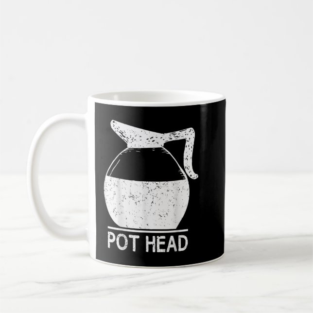 Coffee Lover Pot Head TShirt  Kaffemugg (Vänster)