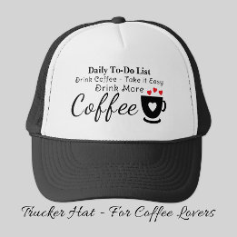 Coffee lover take it easy black keps