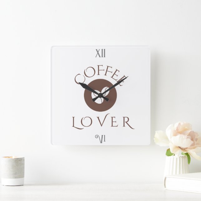Coffee Lover Throw Pillow – Cozy Home Décor Gift Fyrkantig Klocka (Hem)