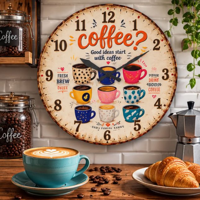 Coffee Lovers  Stor Klocka (Skapare uppladdad)