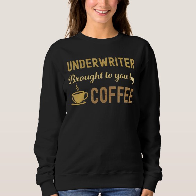 Coffee Loving Underwriter Busy Exhausted  Cute T Shirt (Framsida)