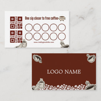 Coffee Loyalty Card | One Sip Closer to Free Coffe Lojalitetskort