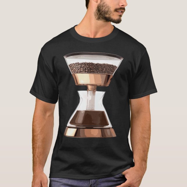 Coffee Maker Costume Barista Maskin Cafe Hallowee T Shirt (Framsida)