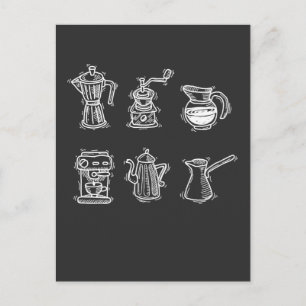 Coffee Maker Mill, Superskoj Caffeine Addict Vykort