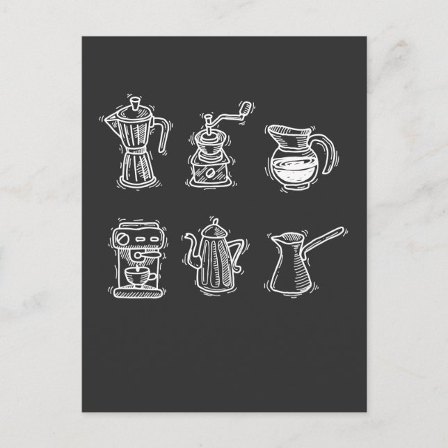 Coffee Maker Mill, Superskoj Caffeine Addict Vykort (Framsida)