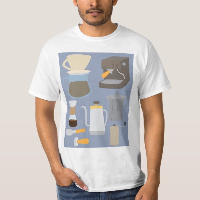 Coffee Maker Tools T Shirt (Framsida)