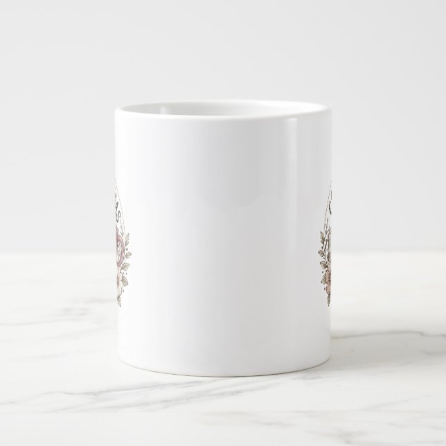 Coffee Mamas Kaffeinerade med Kärlek – Estetisk Fl Jumbo Mugg (Framsidan)