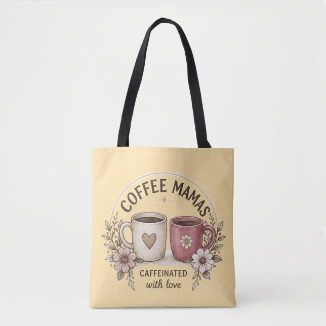 Coffee Mamas Kaffeinerade med Kärlek – Estetisk Fl Tygkasse (Framsida)