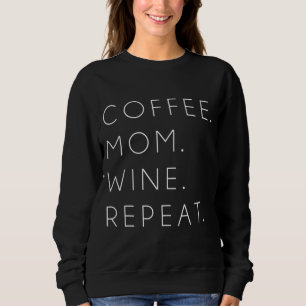 Coffee Mamma Vin Repeat Funny Cute Mors dag Gif T Shirt