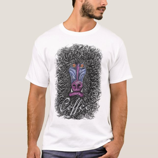 Coffee Mandrill T Shirt (Framsida)