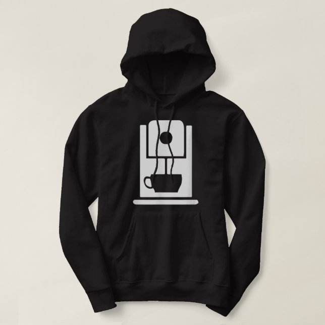 Coffee Maskin Cafe Worker Uniform Hoodie (Design framsida)