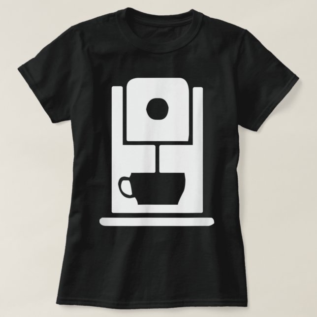 Coffee Maskin Cafe Worker Uniform T Shirt (Design framsida)