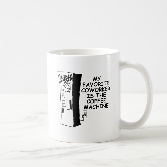 Coffee Maskin Co-working Funny Mug Kaffemugg (Höger)