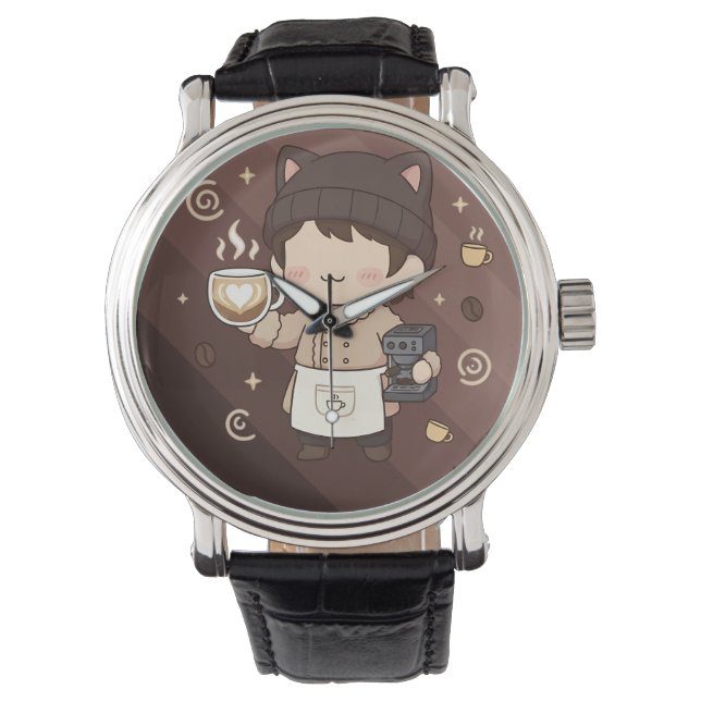 Coffee Master Espresso Expert Art Armbandsur (Framsida)