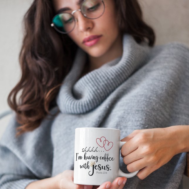 COFFEE MED JESUS Christian Faith Quote Kaffemugg (Skapare uppladdad)