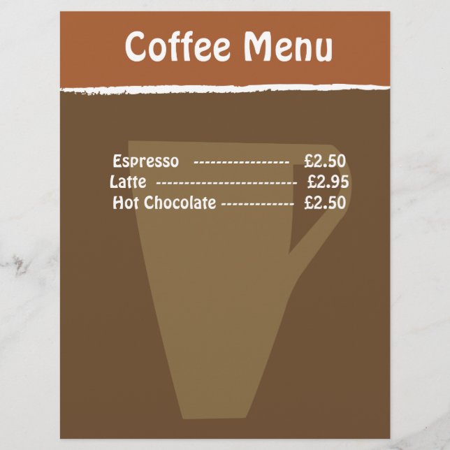 Coffee Menu (Framsida)