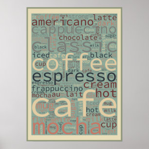 Coffee Menu Ord Art Poster