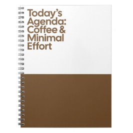 Coffee Minimal Effort Notebook Anteckningsbok