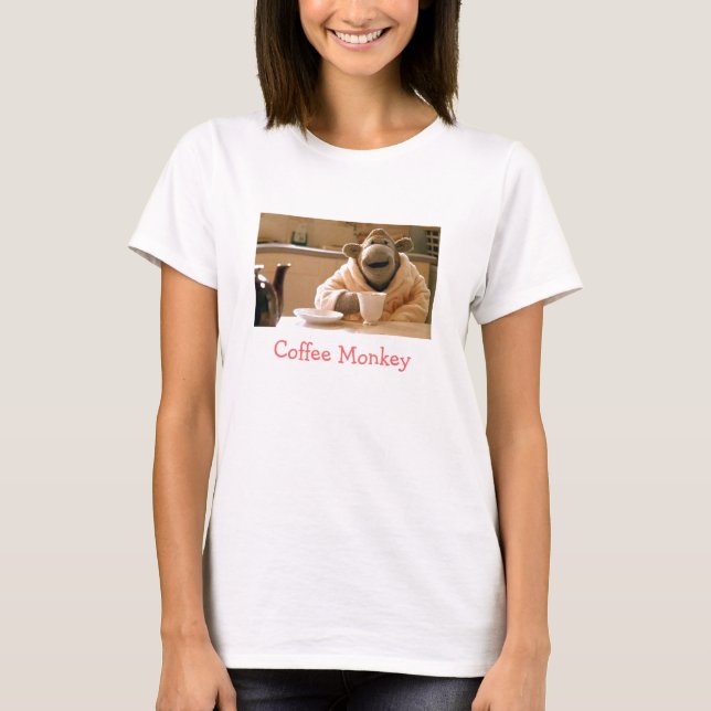 Coffee Monkey Shirt Tröja (Framsida)