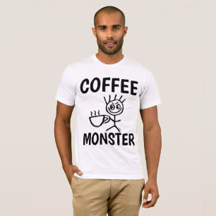 COFFEE MONSTER lustiga T-shirts
